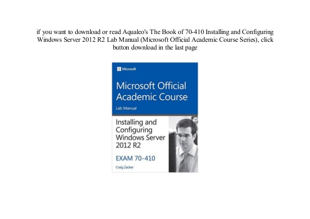 Microsoft Official Academic Course Ebook